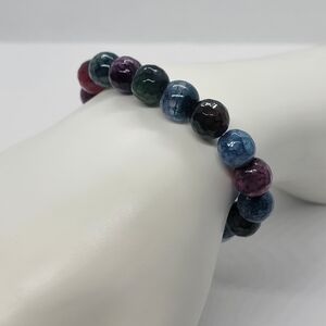 Radiant Light Multi-Color Agate Stone Bracelet